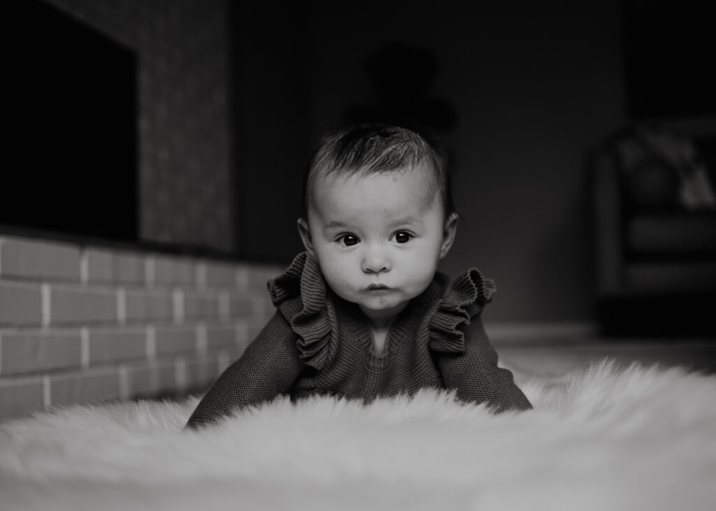 Baby in home newborn Portland photography