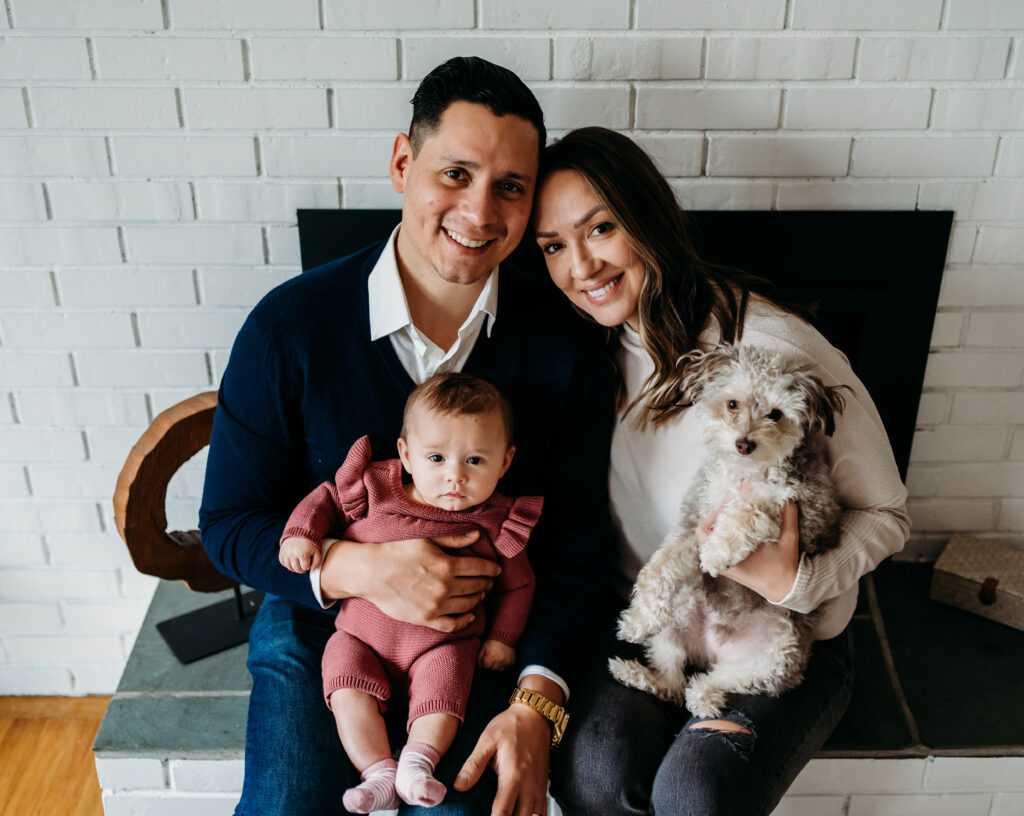 Family in home photos Portland Newborn Photographer
