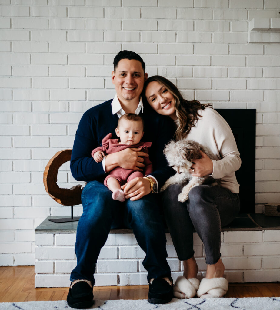 Family in home Portland Newborn Photographer
