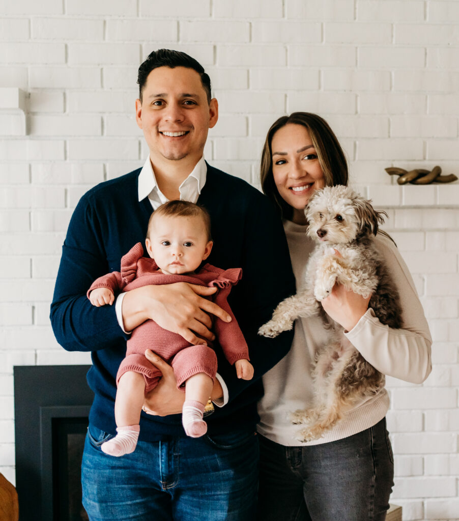 Family in home Portland Newborn Photographer
