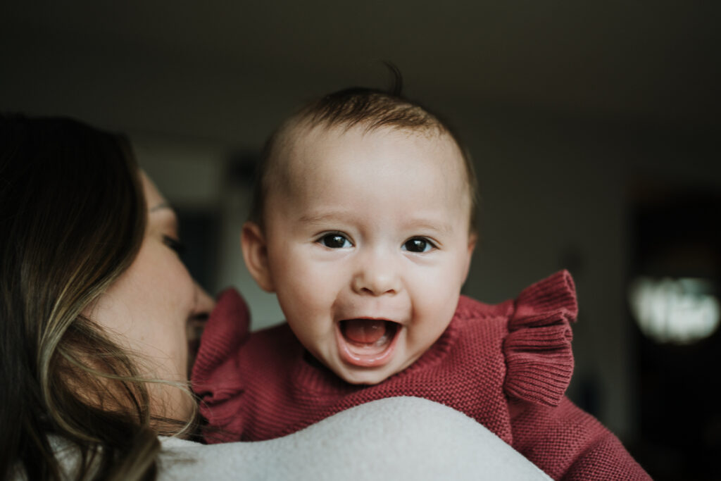 Baby smile Portland Newborn Photography